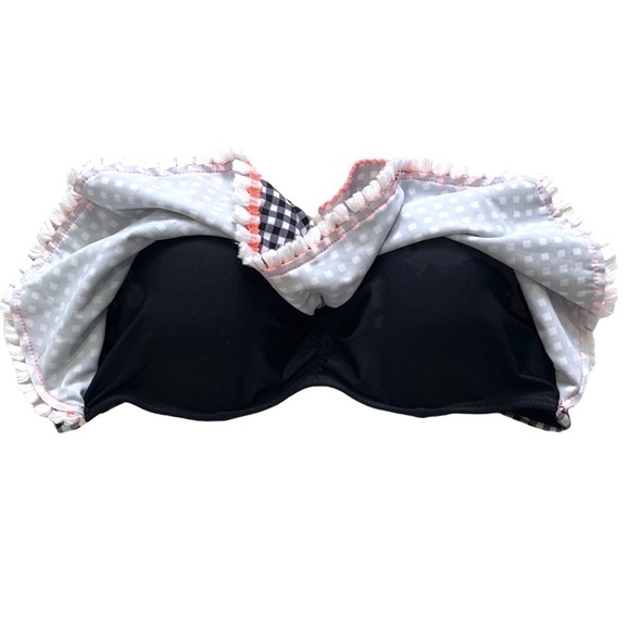 Arizona Gingham Flounce Tassel Push Up Bikini Size Small - Picture 11 of 15